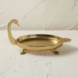 Opalhouse 4"x 8" Decorative Brass Swan Figurine Gold Designed With Jungalow